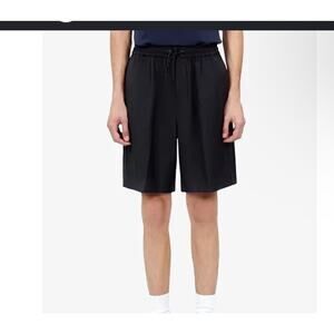 New the Kooples relaxed fit wool shorts black size S 38 EU